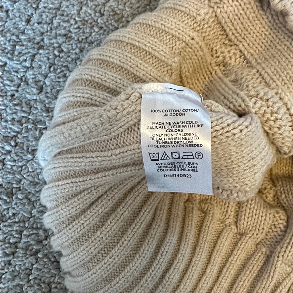 LOFT Beige Cable Knit Sweater Vest - Picture 4 of 4